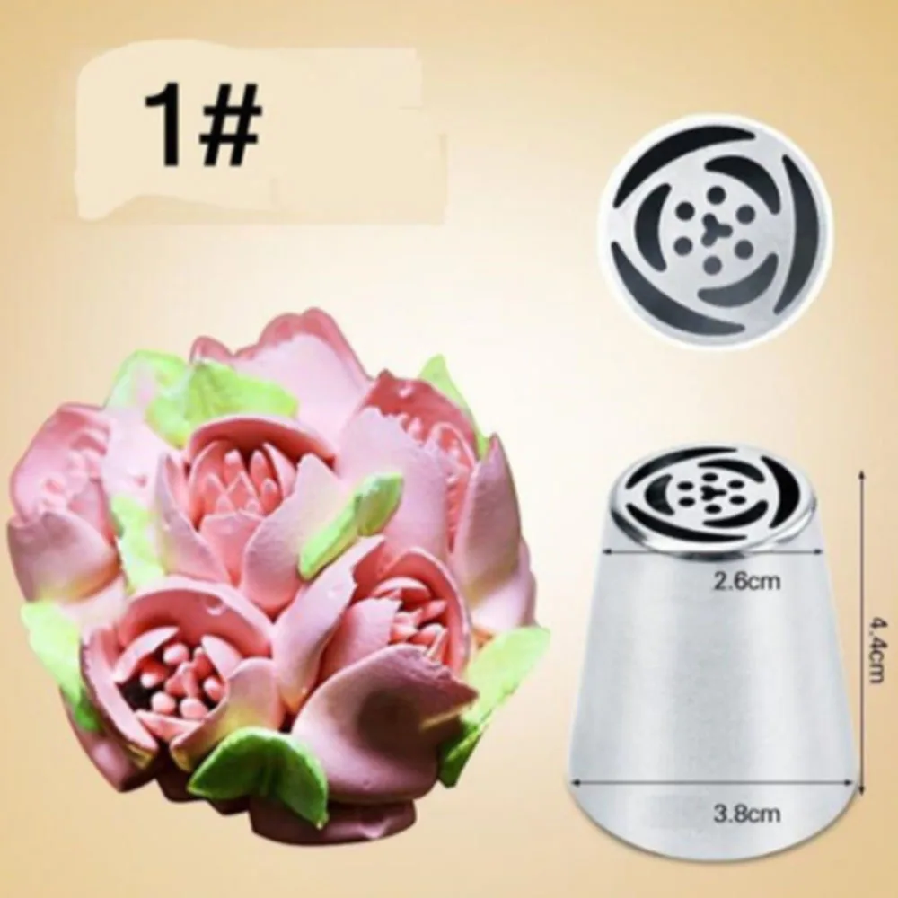 Cake Decorating Nozzle Set 7Style Russian Tulip Icing Piping Nozzles Stainless Steel Flower Cream Pastry Tip Kitchen