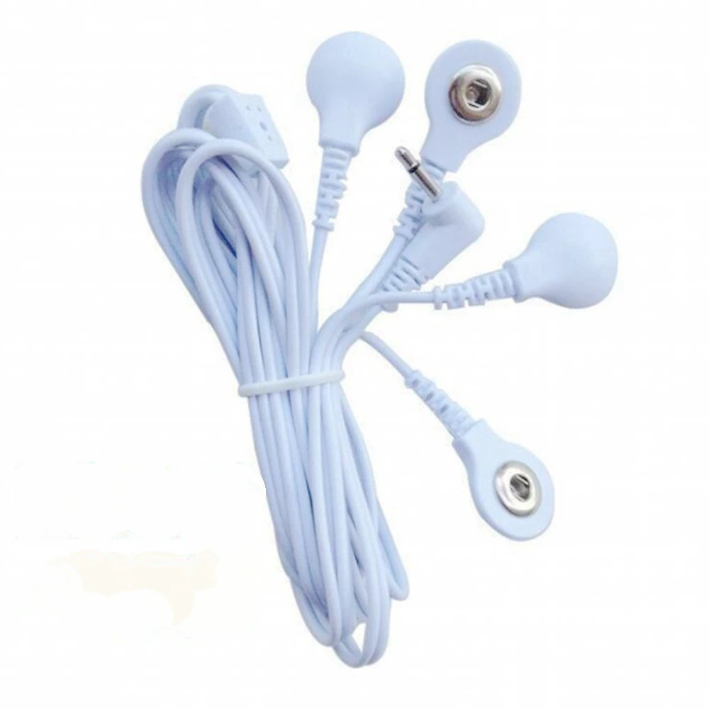 20pcs/lot DC 2.5MM 4 in 1 Head electrode wires /cable for digital therapy machine tens slimming massager Free Shipping | Красота и