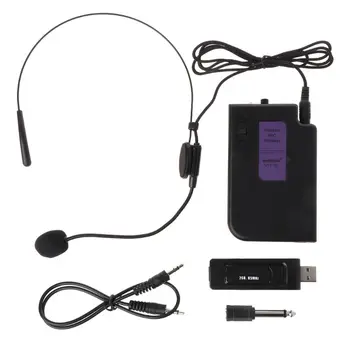 

Wireless Headset Microphone with Mini USB Receiver Transmitter for Conference Teaching Speech Loudspeaker Megaphone