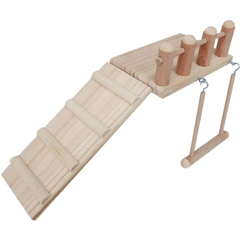

Bird Toy Parrot Hamster Chinchilla Golden Chipmunk Springboard Ladder Swing Three-Piece Toy