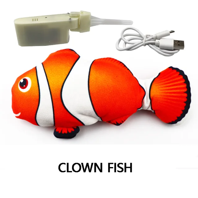 Electric Fish Cat USB Toy Singing and Talking Simulation Jumping Fish Dog  Toy USB Charging Cat and Dog Toy SP99