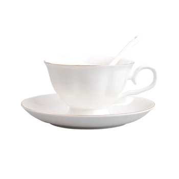 

European Coffee Cup Saucer Set Small Porcelain Handmade Tea Cups With Handle Textured Taza Cafe Portatil Home Cups 50CS50