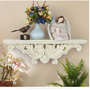 

European Creative Resin Wall Shelf Stereo Home Wall Background Decoration Mural Crafts Wall Holder Hanging Shelf Rack Vase Ledge