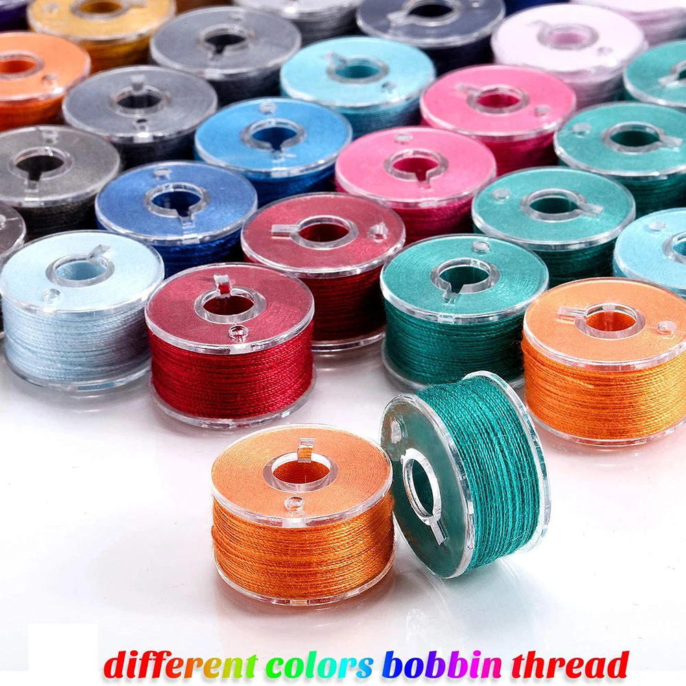 FLRHSJX 5/30pcs 여러 가지 빛깔의 바느질 스레드 보빈 재봉틀 스풀 재봉틀 용품에 대 한 스레드와 플라스틱 보빈