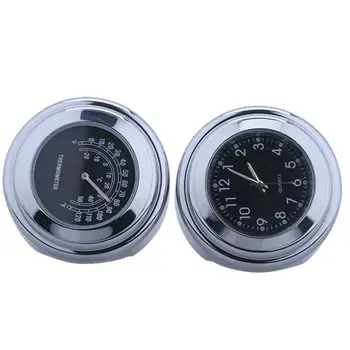 

7/8" to 1" Motorcycle Handlebar Watch Dial Clock Thermometer Temp Kits Motorcycle Mount Clock quartz Watch