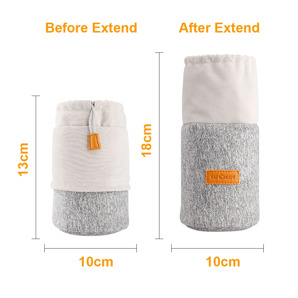 K & F CONCEPT 2 in 1 카메라 렌즈 백 파우치 케이스 보호대 카메라 렌즈 용 기능성 방수 네오프렌