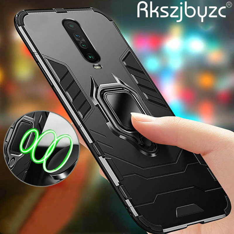 Shockproof Armor Case for Redmi K30 Pro Magnetic Car Holder Ring Stand Silicone Phone Back Cover K20 | Мобильные телефоны и