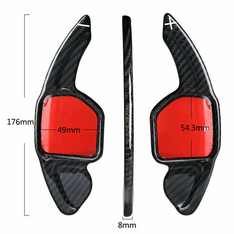 

New pattern Carbon Fiber Gear DSG Steering Wheel Paddle Shifter Cover Fit For Audi S3 14-17