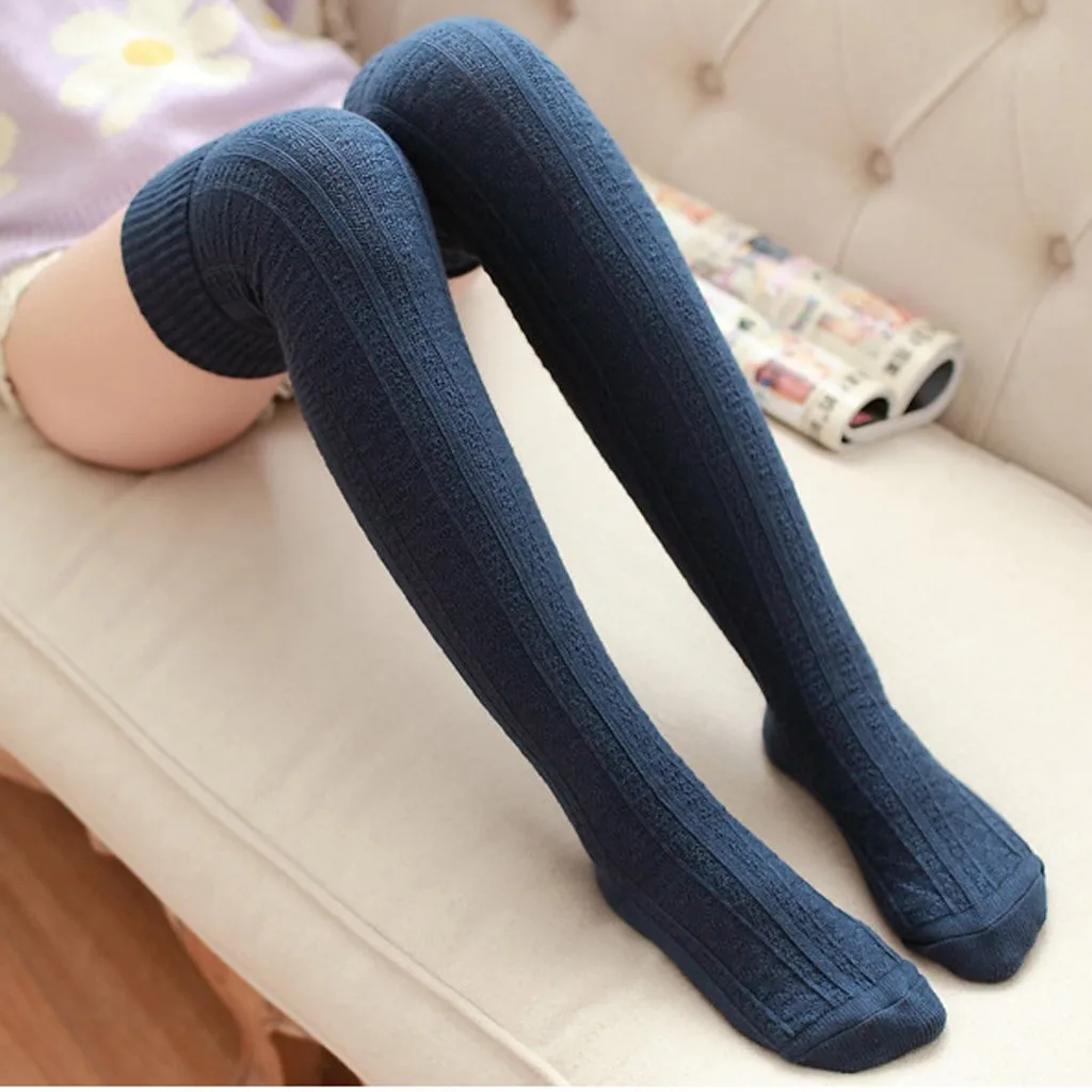 Длинные носки calcetines, однотонные, женские, облегающие, высокие, зимние, хлопковые, теплые, мягкие, хлопковые носки, сексуальные, muslo ponczozy