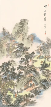 

Wall art, Painting by numbers, ,Chinese Traditional Silk Scroll Painting Wall Pictures,Silk Wall Poster Prints ,- Bamboo Forest