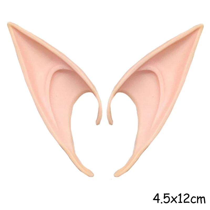 Halloween Mysterious Elf Ears Party Decorations Cosplay Prosthetic Latex Artificial Elf Ears Halloween Costume Dress Up Props