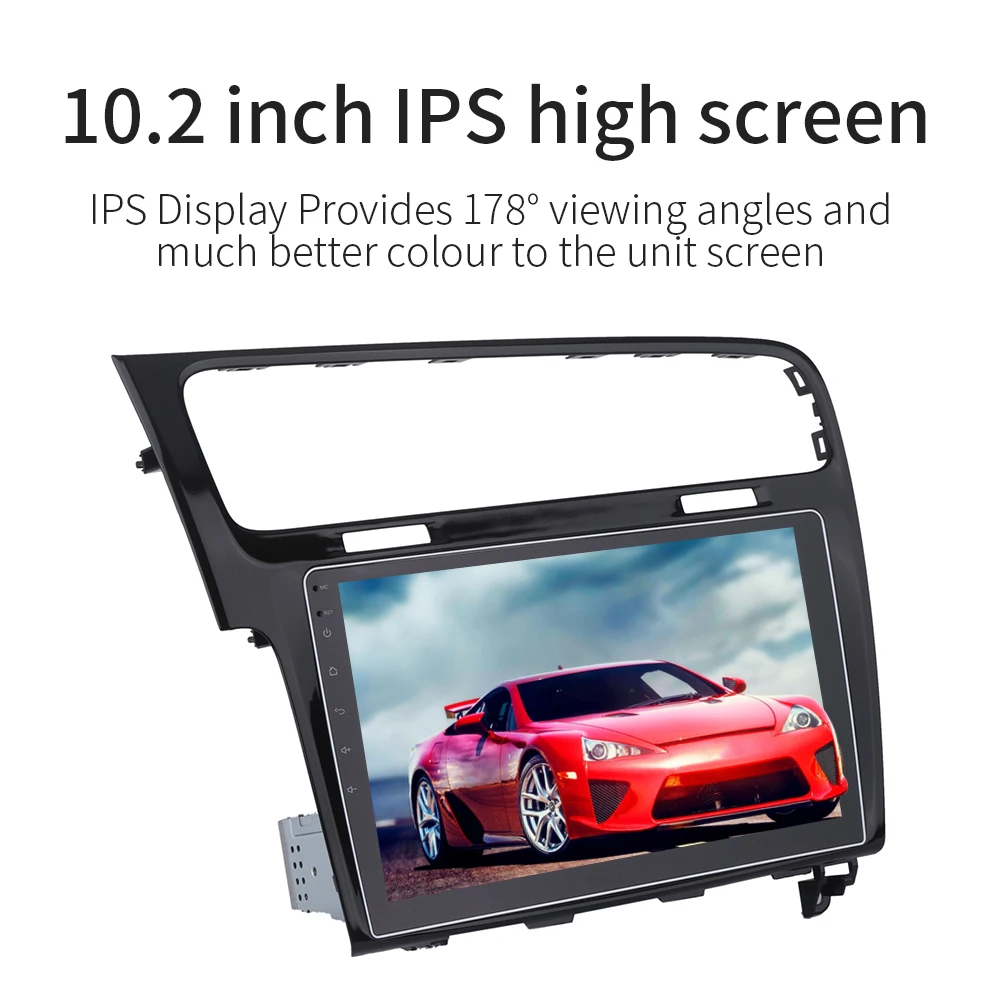 Perfect Dasaita 10.2" Android 9.0 Car GPS Radio Player for VW Golf 7 2013 2014 2015 2016 2017 with Octa Core 4GB+32GB Stereo Multimedia 3