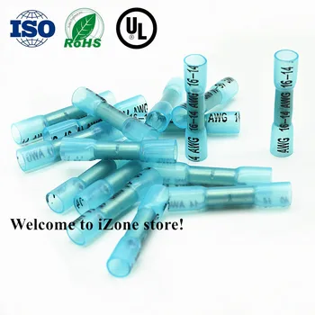 

10/30 PCS 16-14AWG 1.5-2.5mm ² HDPE Material Waterproof Electrical Butt Connectors Heat Shrink Connectors Crimp Terminals
