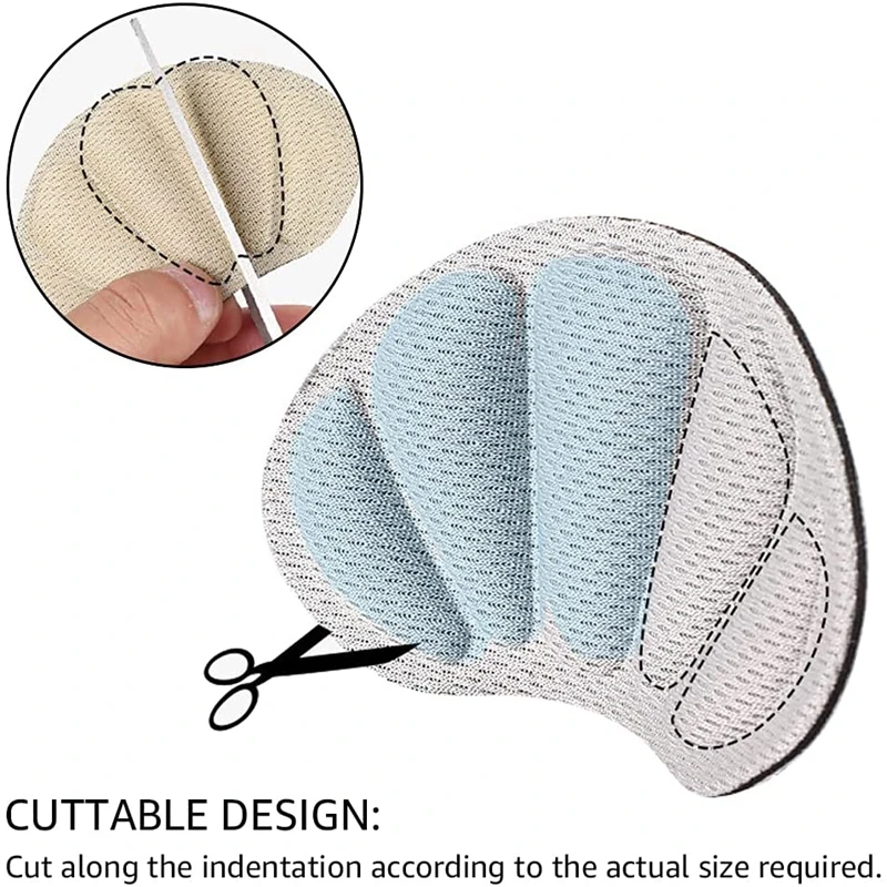 Shoe Insoles Self-Adhesive for Sport Running Shoes Adjust Size Heel Liner Grips Protector Pain Relief