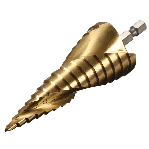 Drillpro DB-S1 3pcs HSS Spiral Grooved Step Drill Bit 4-12/4-20/4-32
