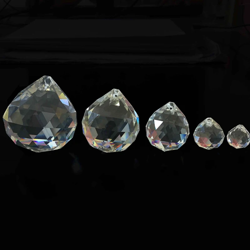 Boule de Prisme en Clip à Facettes Transparentes, Éclairage de Lustre,  Décoration de Mariage, 1 Pièce, 80mm/100mm - AliExpress