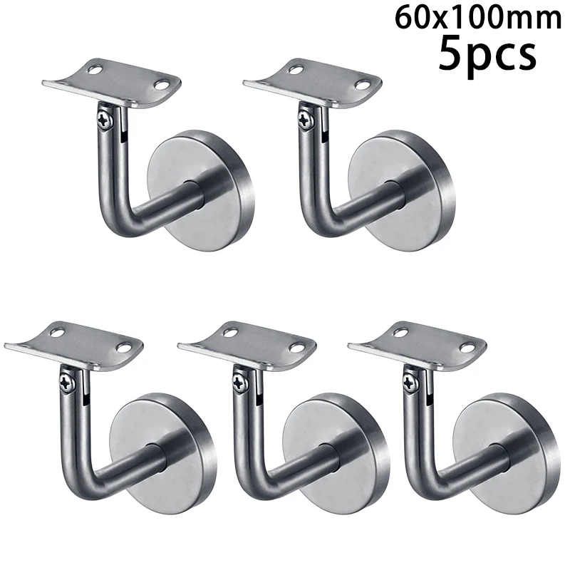 

5 Pcs Handrail Bannister Support Stair Rail Bracket Balustrade Fixing Wall Mount