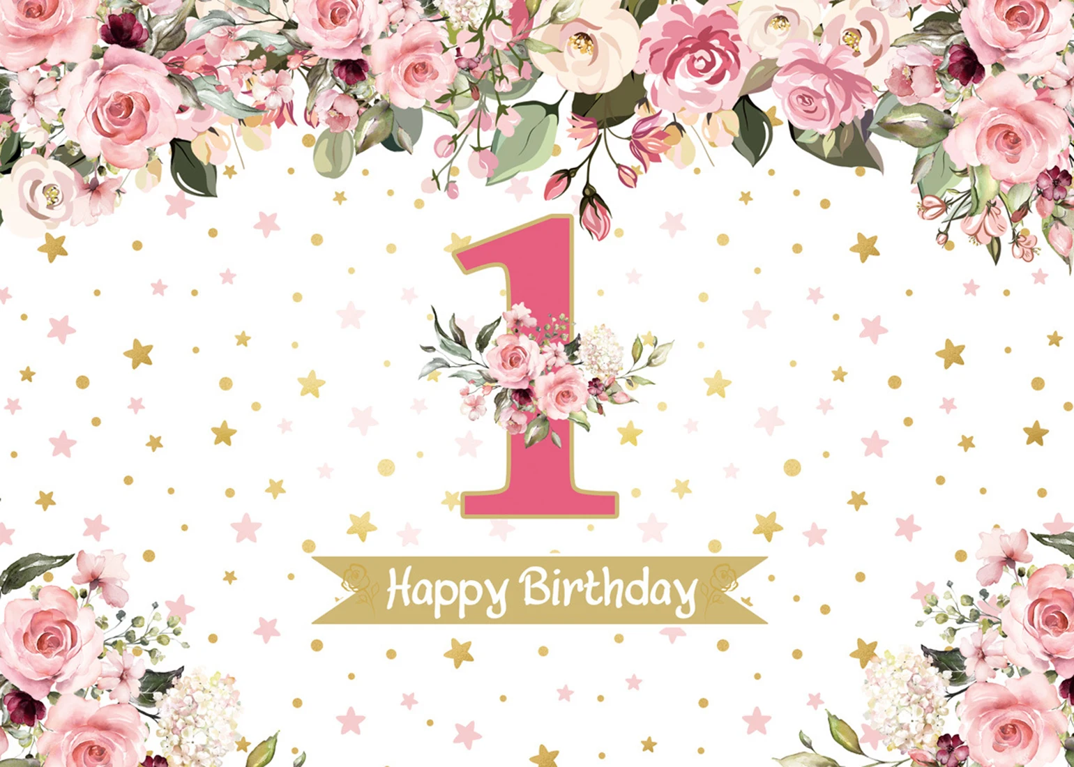 Children Newborn Baby Birthday Party Photo Studio Background Vinyl Flowers Star Decoration Photography Backdrops | Электроника