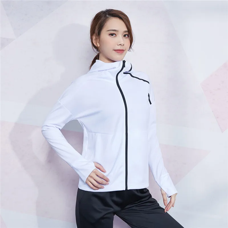

Womens Sports Hoodies Zipper Running Jackets Autumn Winter Workout Clothes Fitness Training Clothing