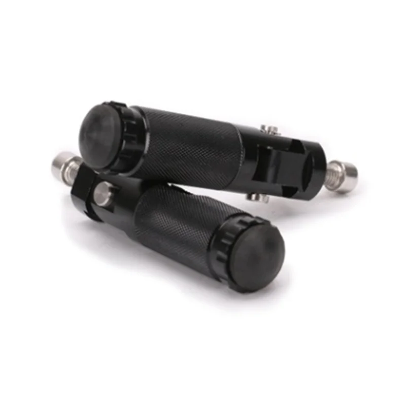 Hot Black Sliver CNC Aluminum Universal Motorcycle Motor Bike Folding Footrests Footrests Footrests Pins Rear Pedals Set Parts
