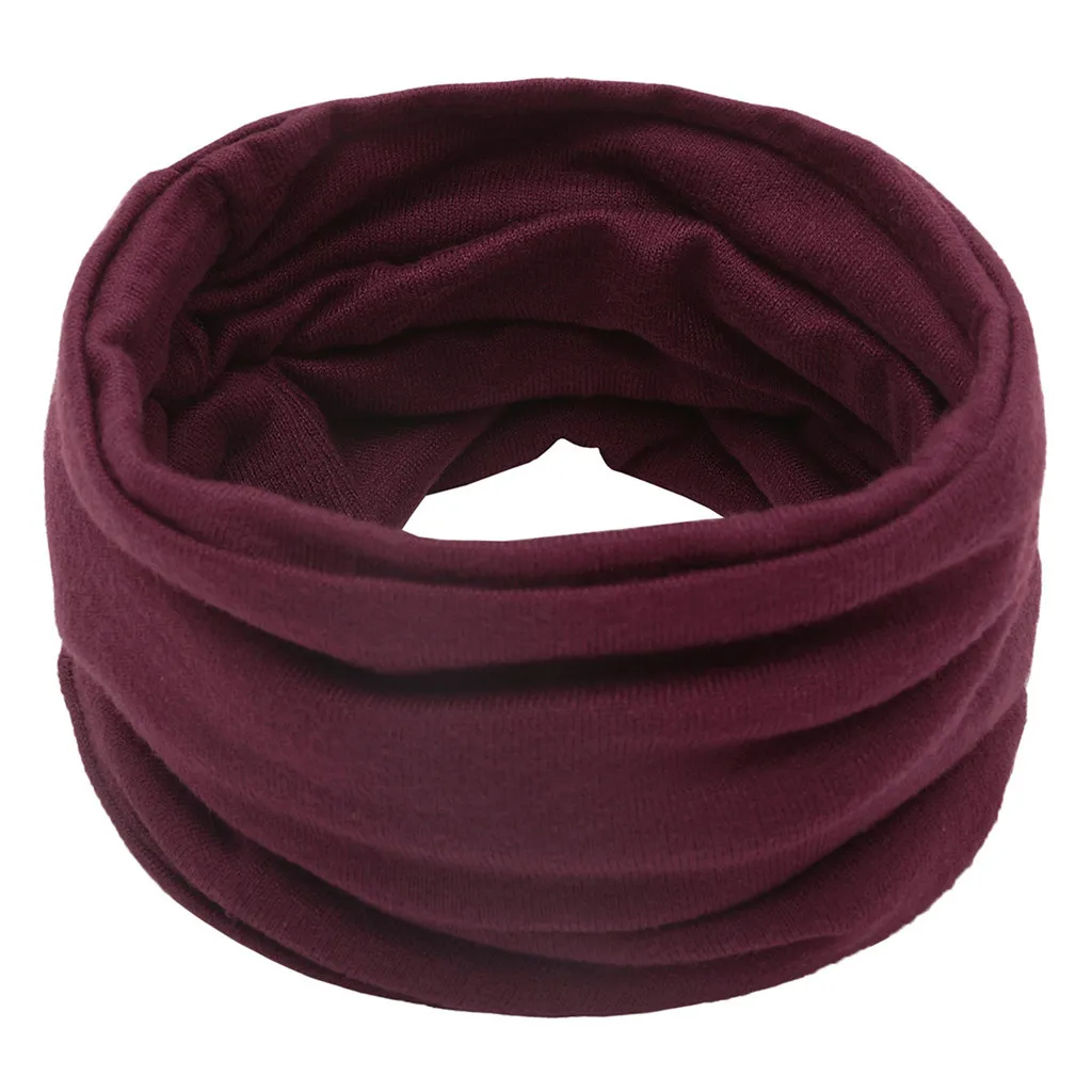 Теплый зимний шарф для женщин и мужчин, модный плотный флисовый внутренний шарф-снуд, шерстяной воротник, кольцо, шарфы, эластичный вязаный шейный шарф