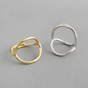 

Real 925% Sterling Circle Color Gold Sliver Opening Ring For Charming Women Party Fashion Fine Jewelry Classic Accessories