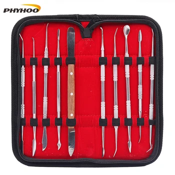 

Dental Lab Equipment Wax Carving Tools Set Steel Wax Carver Clay Pottery Blade Surgical Dentist Sculpture Knife Instrument Tool