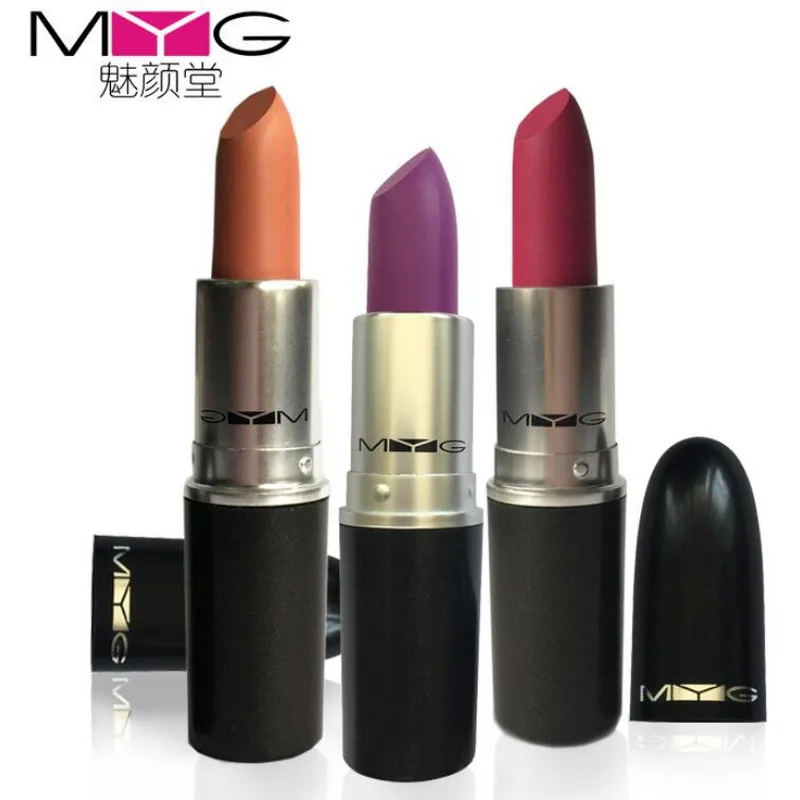

MYG Matte Lipstick professional Lips Makeup Long-lasting Waterproof Lipstick Honey Love Roby Woo Angel Kinda Sexy mc yg Lipstick