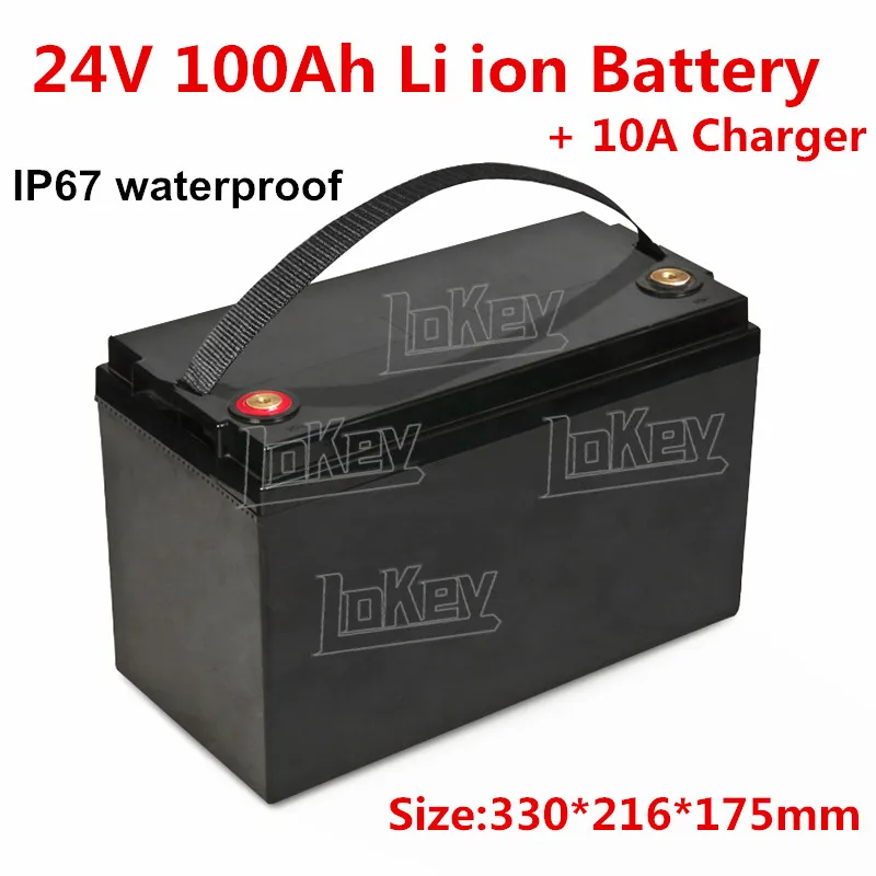 24V 80Ah 100Ah Li ion battery pack for energy storage system UPS EV scooter motor golf trolley with 10A charger | Электроника