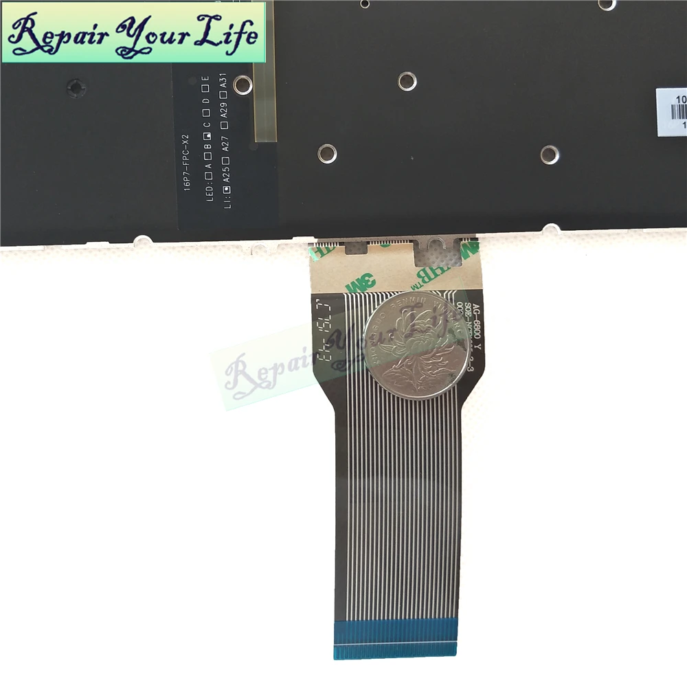 Inglês dos Eua Teclado do Portátil para Acer Rotação 53 Sp513-52n Sf114-32 Nki1313048 Acm16p Backlit Preto Atacado Fábrica 5 Sp513 51 52 - Imagem 6