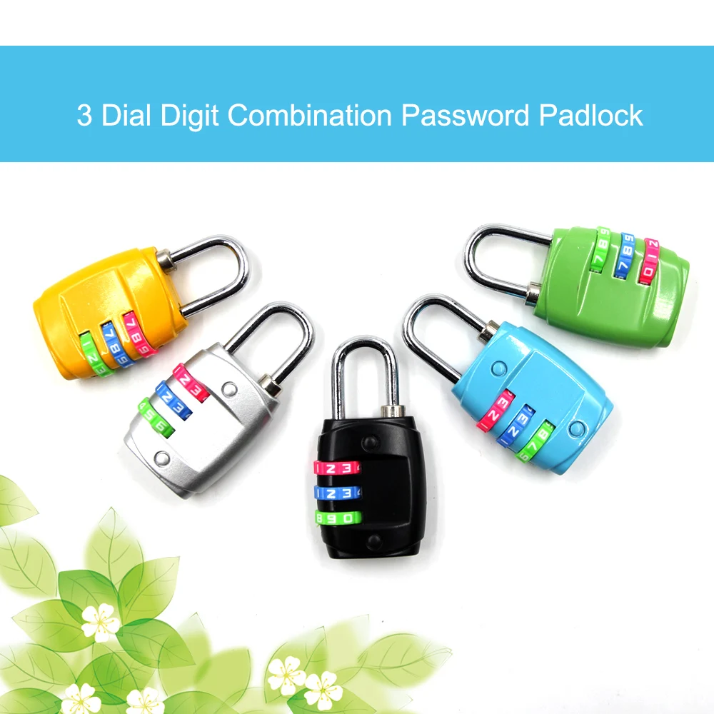 

3 Digit Combination Password Lock Padlock Code Lock Outdoor Security Lock for Travel Suitcase Baggage Luggage Backpack Drawer