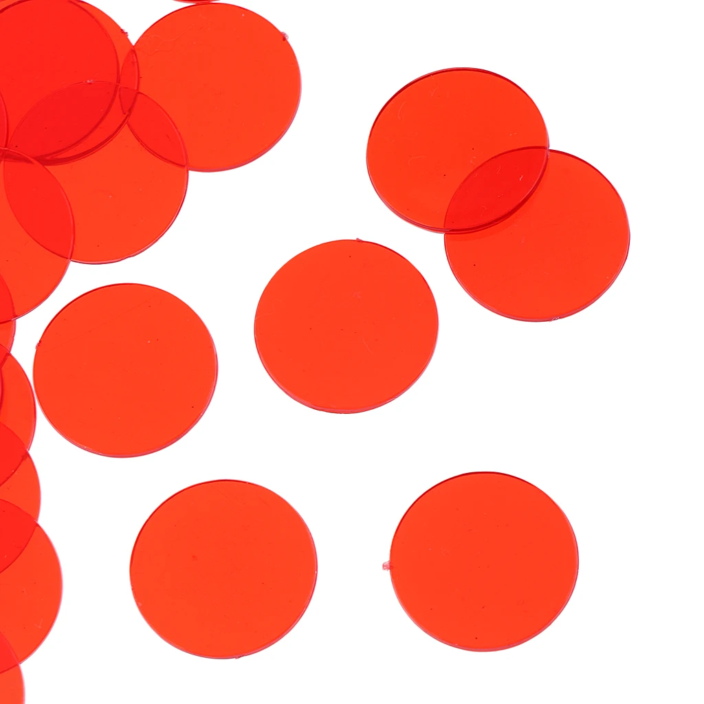 100pcs Bingo Game Accessories Chips Transparent Color Counter Plastic Markers 100pcs Bingo Game Accessories Chips Transparent Color Counter Plastic Markers