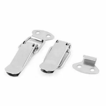 

1Pc Cabinet Box Locks Spring Loaded Latch Catch Toggle 44x23mm Stainless Steel Hasps For Sliding Door Window Furniture Hardware