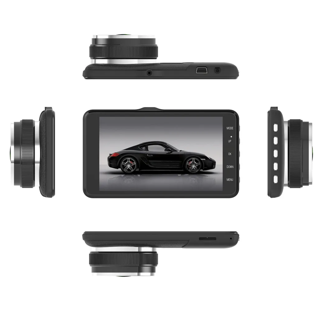 4 ''1080 P двойной объектив приборной панели автомобиля DVR видеорегистратор+ камера заднего вида 170 ° Высокое разрешение широкий угол макс. 32 ГБ