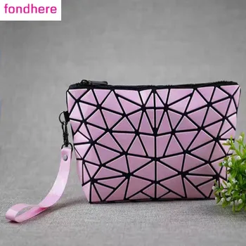 

FONDHERE new style PU edges waterproof portable cosmetic bag foldable women bag simple portable cosmetic bag Large capacity