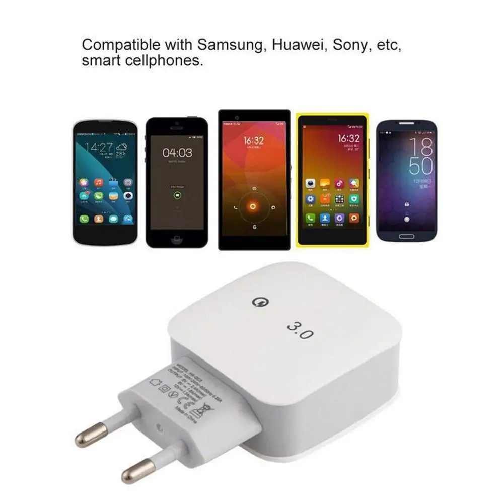 QC3.0 Быстрая зарядка Телефон USB настенное зарядное устройство Универсальный USB адаптер питания ЕС вилка