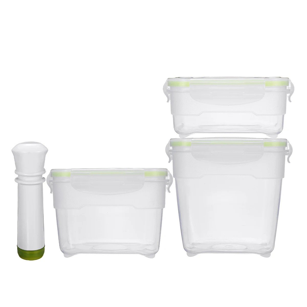 3 Size 4Pcs New Plastic Vacuum Container Sealed and insulated vacuum fresh-keeping box Food Saver-Storage Containers With Pump | Бытовая