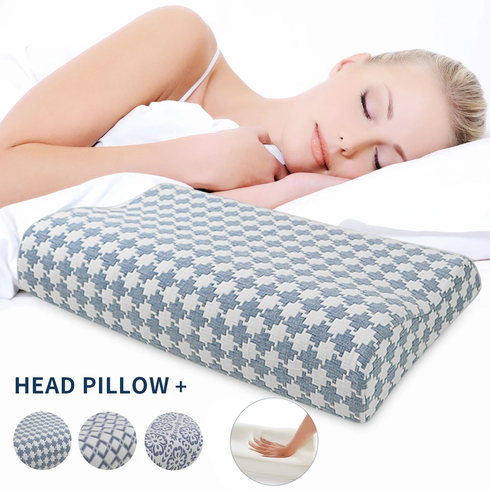 

3 Styles Memory Foam Massage Pillow Fiber Slow Rebound Soft Pillow Massager Orthopedic Latex Neck Pillow Cervical Health Care