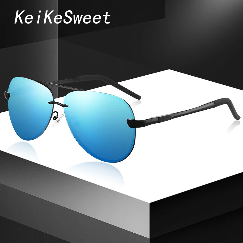 Модные поляризационные мужские солнцезащитные очки KeiKeSweet для вождения на
