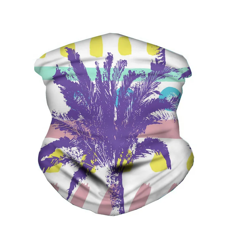 

Neck Scarf Floral Leaf Print Balaclava Magic Scarf Half Face Mask Shield Headband Headwear Bandanas For Ladies Foulard