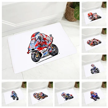 

Soft Flannel Carpet Cartoon Sport Motorcycle Floor Mat for Children Room Bedroom Non-Slip Decor Mobile Bike Soft Doormat 40x60cm