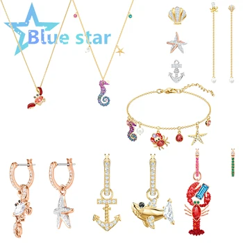 

Swarovskis original 1：1 Exquisite OCEAN BRACELET SEAHORSE PENDANT OCEAN NECKLACE AND EARRINGS