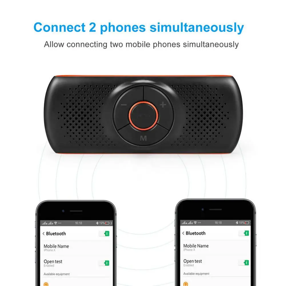 Солнцезащитный козырек, автомобильный Bluetooth T826, Bluetooth, Автомобильный громкоговоритель, MP3, автомобильный динамик-сабвуфер
