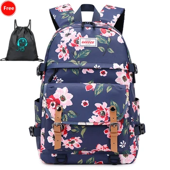 

Fashion Backpack Flower Women Backpack Waterproof Student Schoolbags Large School Bags For Teenage Girls School Backpack Female