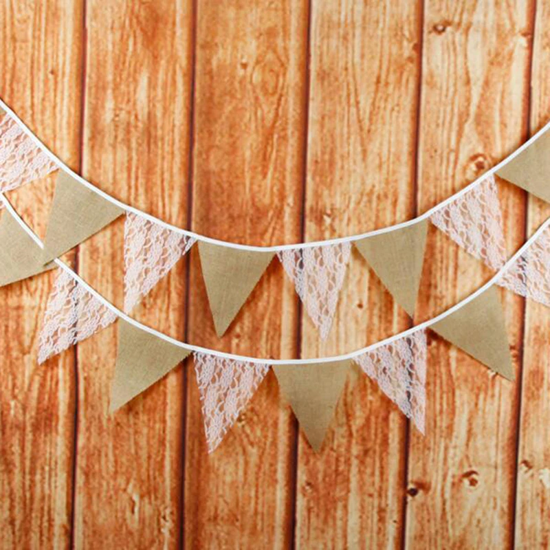 3M White Bunting Pennant Flag Banner Vintage Banners Photo Prop Decorative Accessory Garland Wedding Decoration | Дом и сад