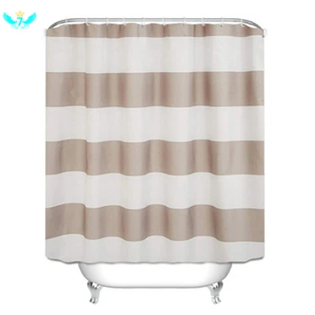 

Bathroom Curtain Polyester Waterproof Mildew-proof Simple Stripe Printing Bathroom Partition Shower Curtain DWH5