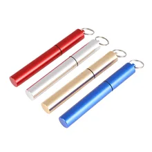 Металлическая соломинка для питья многоразовые телескопические соломинки из нержавеющей стали с чехлом для хранения ключей чехол щетка для чистки