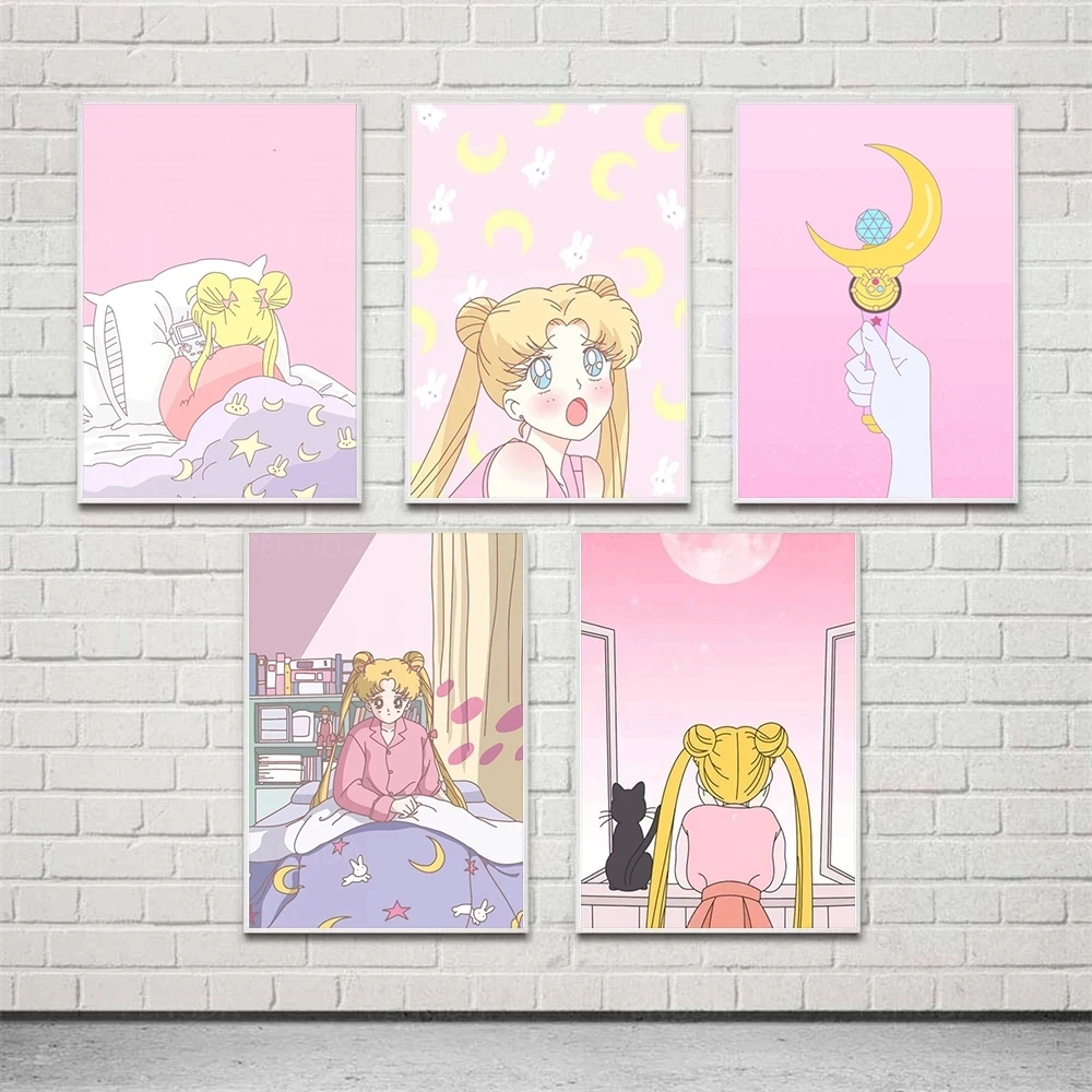 

Japanese Classic Cartoon Art Canvas Painting Modern Cartoon Wall Poster Painting Picture Home Decorating Children's Room Mural