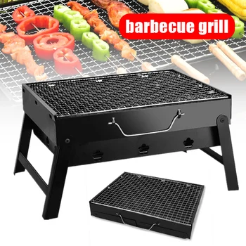 

Portable Charcoal BBQ Grill Folding Barbecue Kabob Stove Camping Outdoor HYD88