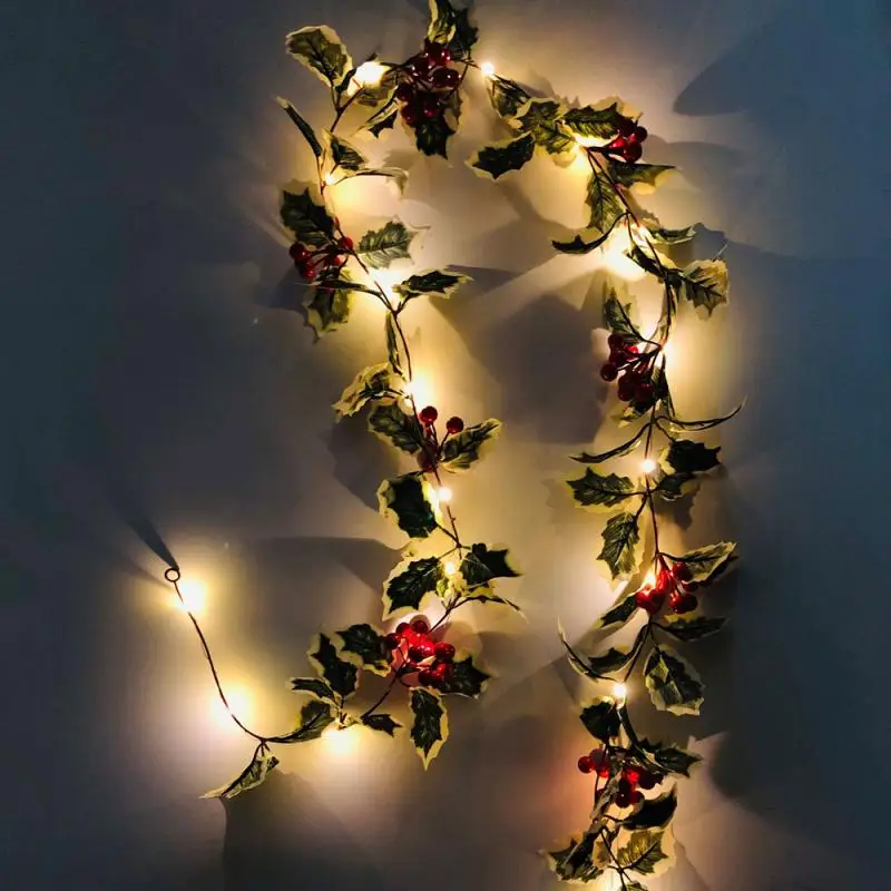 

20LED 2M Christmas Tree Fairy String Party Lights Waterproof Color Lamps Red Berry Garland LED Fairy String Lights Home Decor